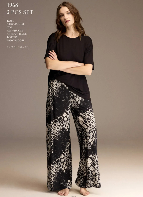 Bonjour Madame 1968 Viscose Women's Pajama Set — wholesale for boutiques