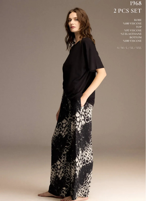 Bonjour Madame 1968 Viscose Women's Pajama Set — wholesale for boutiques 2