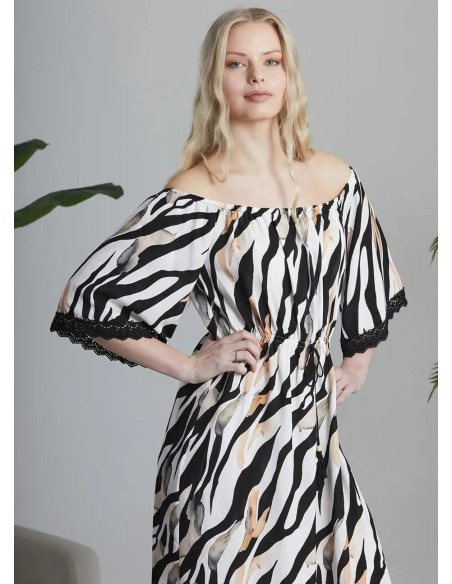 IPEKMOOD 2410 Dress (L+XL+2XL) — Turkish textile wholesale
