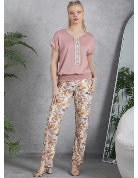 IPEKMOOD 2421 Pants Homewear Set (S+M+L+XL) — direct Turkish factory supply