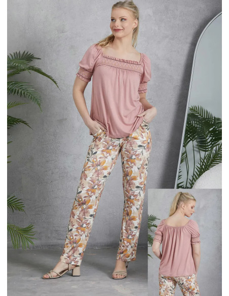 IPEKMOOD 2422 Pants Homewear Set (S+M+L+XL) — Turkish factory wholesale
