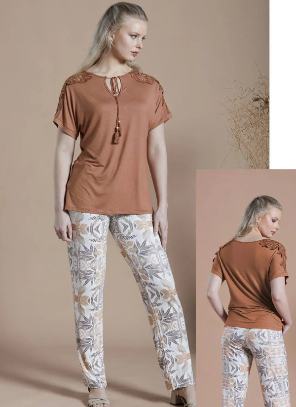 IPEKMOOD 2423 Pants Homewear Set (S+M+L+XL) — Turkish textile wholesale