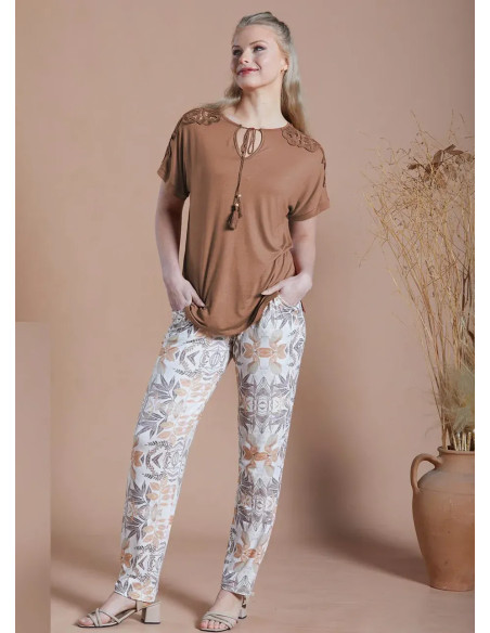 IPEKMOOD 2423 Pants Homewear Set (S+M+L+XL) — direct Turkish factory supply