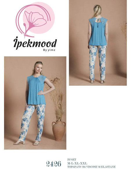 IPEKMOOD 2426 Pants Homewear Set (M+L+XL+2XL) — Turkey wholesale collection