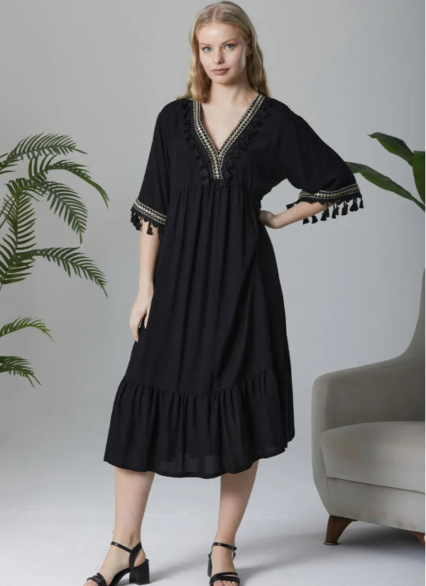 Платье (M+L+XL+2XL) IPEKMOOD 2434 — оптом от турецкой фабрики