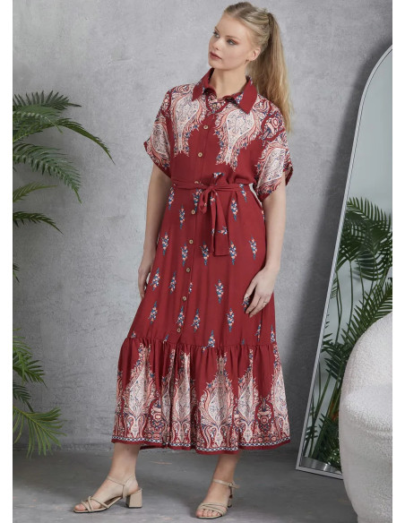 Платье (M+L+XL+2XL) IPEKMOOD 2435 — турецкий текстиль оптом
