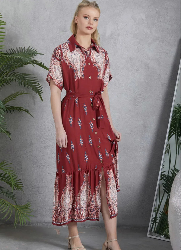 Платье (M+L+XL+2XL) IPEKMOOD 2435 — турецкий текстиль оптом 2