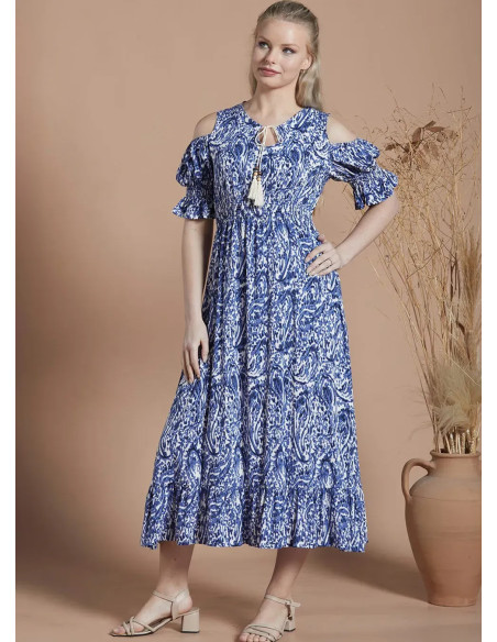 Платье (M+L+XL+2XL) IPEKMOOD 2437 — турецкий текстиль оптом