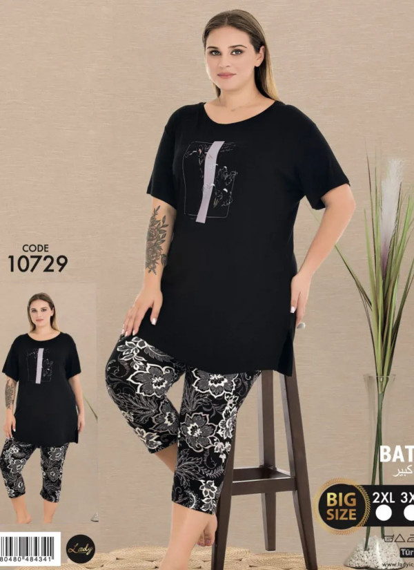Lady BTL 10729 Capri Homewear Set (2XL+3XL+4XL) — Turkey wholesale collection