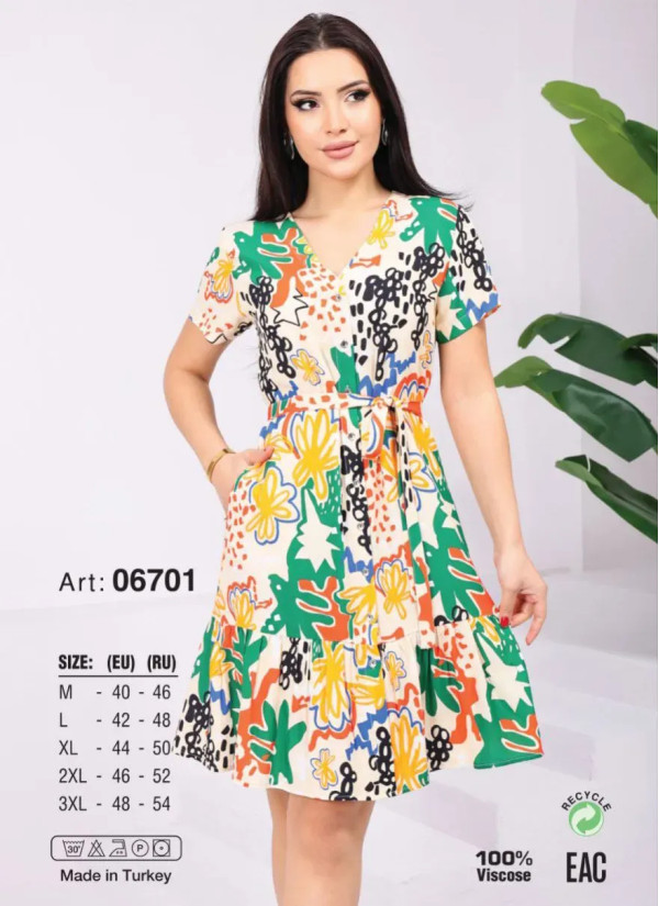 JEN 06701 Viscose Tunic (M+L+XL+2XL+3XL) — factory-direct from Turkey