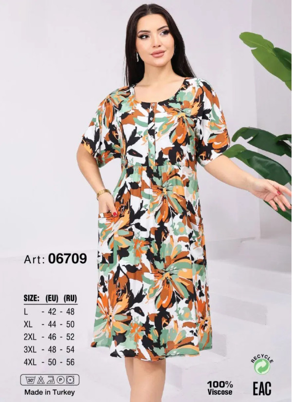 JEN 06709 Viscose Tunic (L+XL+2XL+3XL+4XL) — direct Turkish factory supply