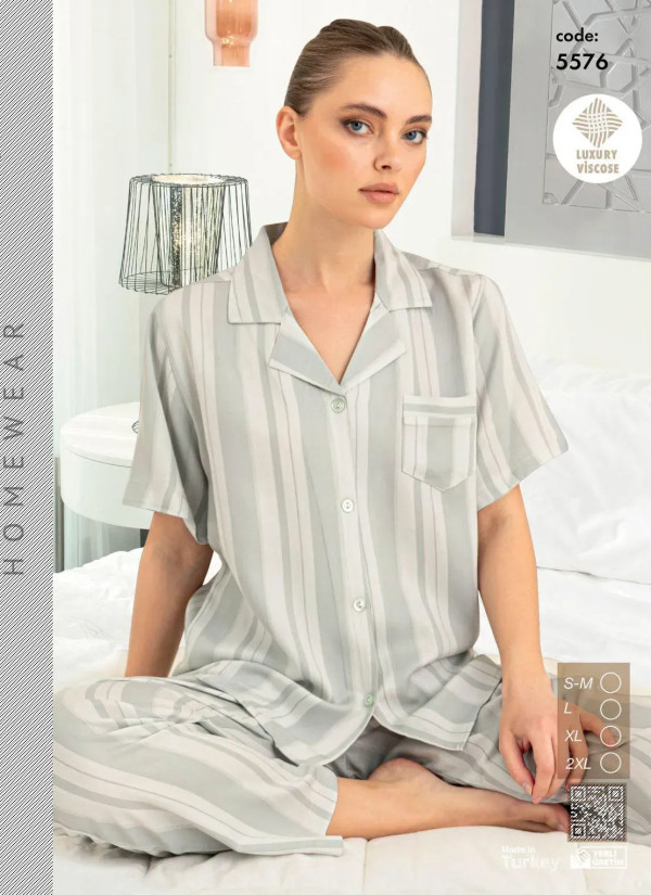 Seamlife 5576 Viscose Women's Pajama Set (SM+L+XL+2XL) — wholesale for boutiques
