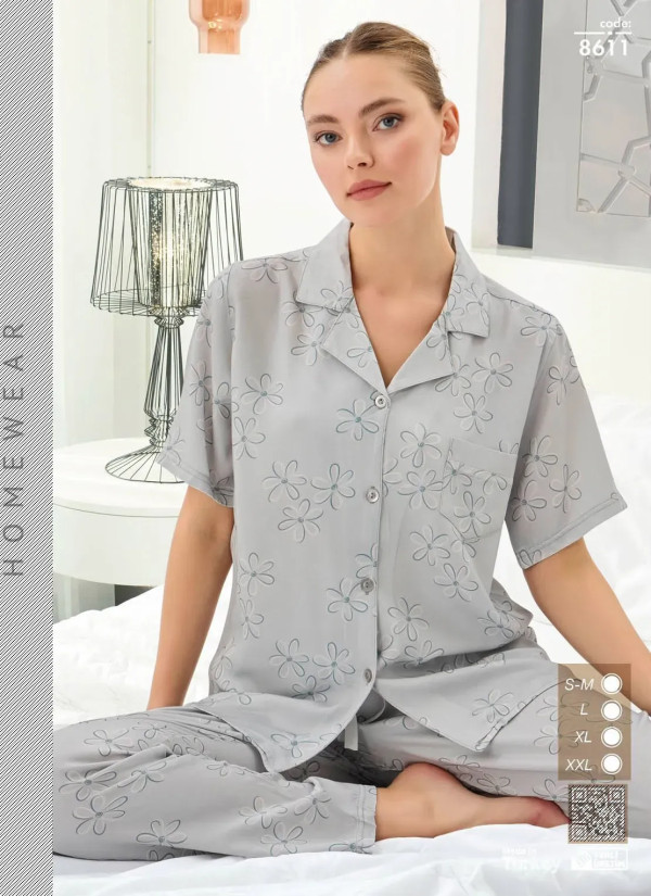 Seamlife 8611 Women's Pajama Set (SM+L+XL+2XL) — Turkish factory wholesale