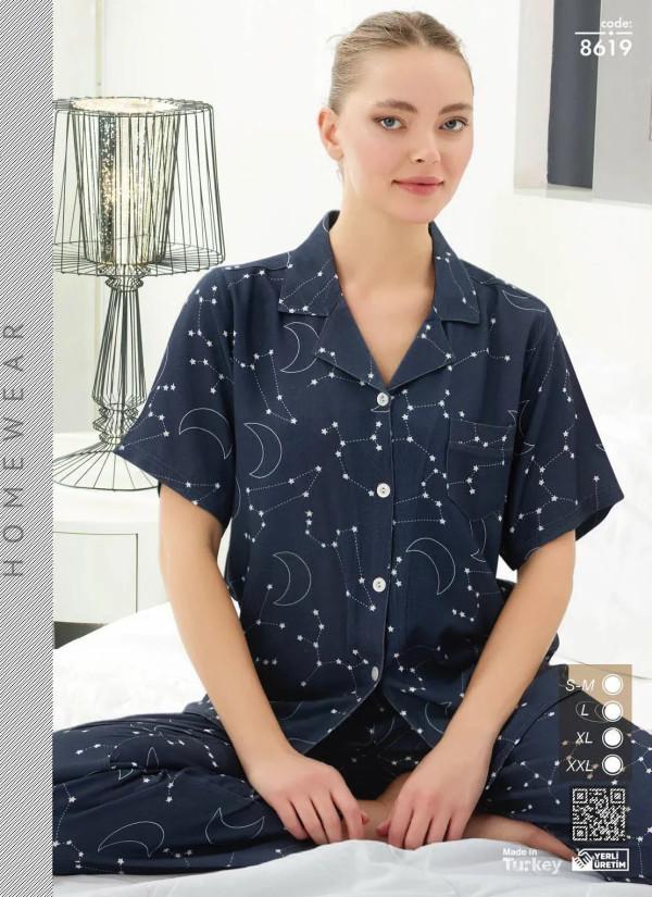 Seamlife 8619 Women's Pajama Set (SM+L+XL+2XL) — Turkish factory wholesale