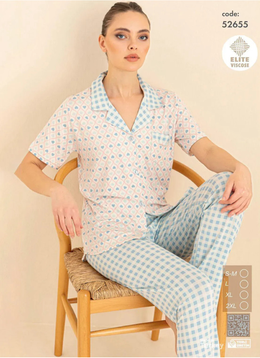 Cagri 52655 Viscose Women's Pajama Set (SM+L+XL+2XL) — wholesale for boutiques