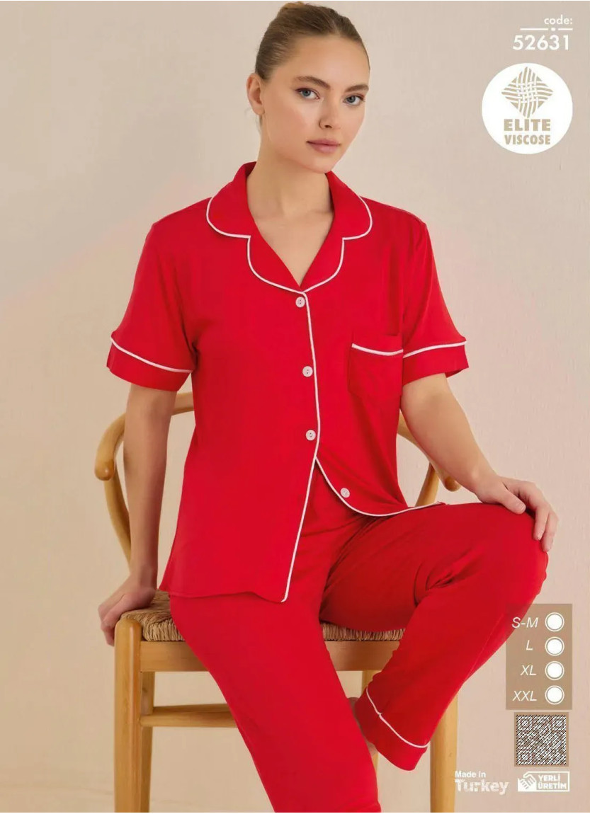 Cagri 52631 Viscose Women's Pajama Set (SM+L+XL+2XL) — Turkey wholesale collection