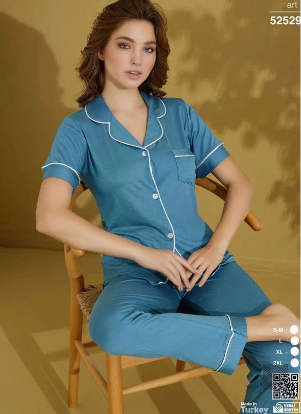 Cagri 52529 Cotton Women's Pajama Set (SM+L+XL+2XL) — wholesale for boutiques