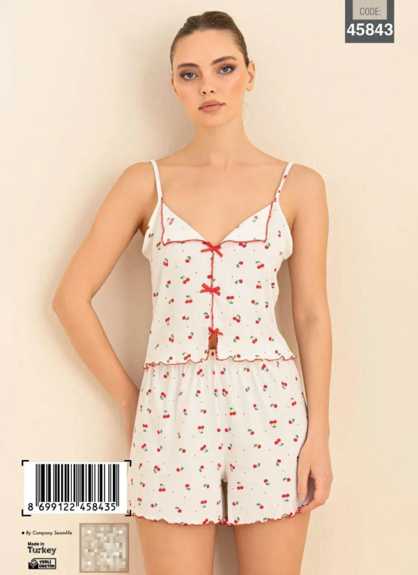 Cagri 45843 Women's Pajama Set (S+M+L+XL) — Turkish factory wholesale