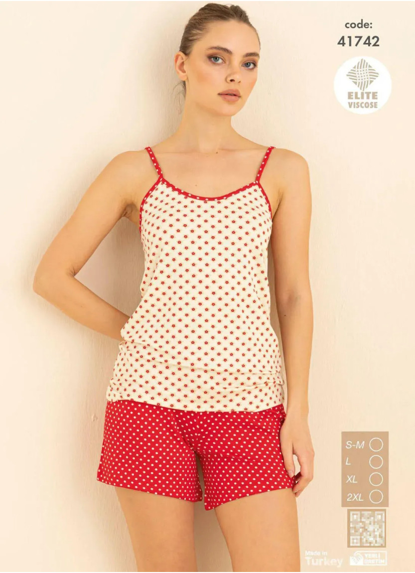 Cagri 41742 Viscose Shorts Homewear Set (S+M+L+XL) — wholesale from Turkey