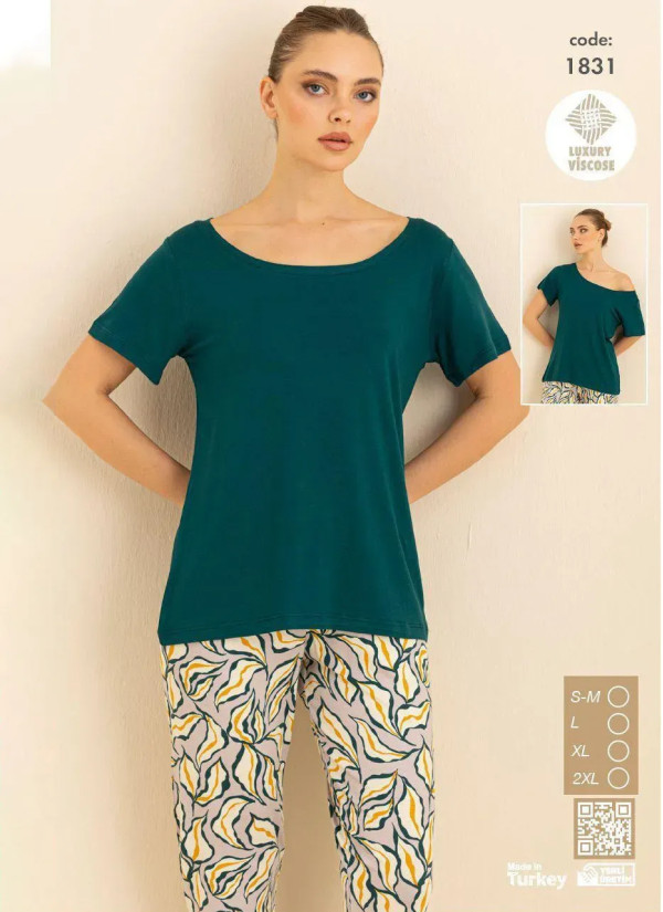 Seamlife 1831 Viscose Women's Pajama Set (SM+L+XL+2XL) — direct Turkish factory supply