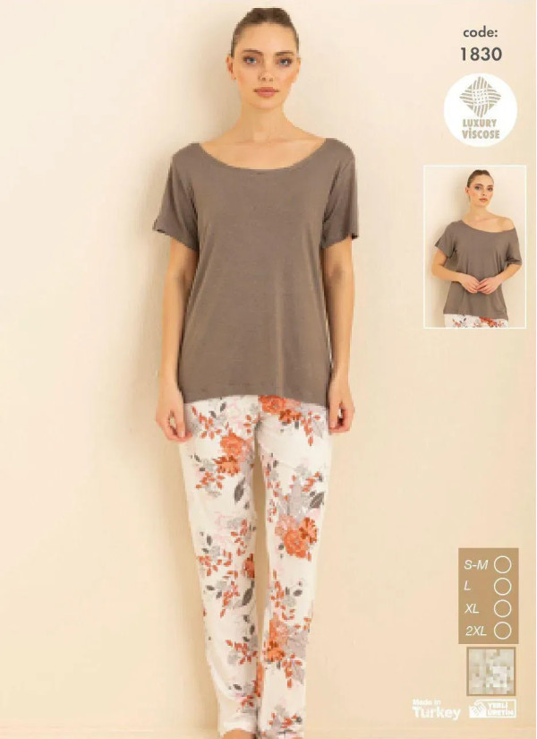 Seamlife 1830 Viscose Women's Pajama Set (SM+L+XL+2XL) — wholesale from Turkey