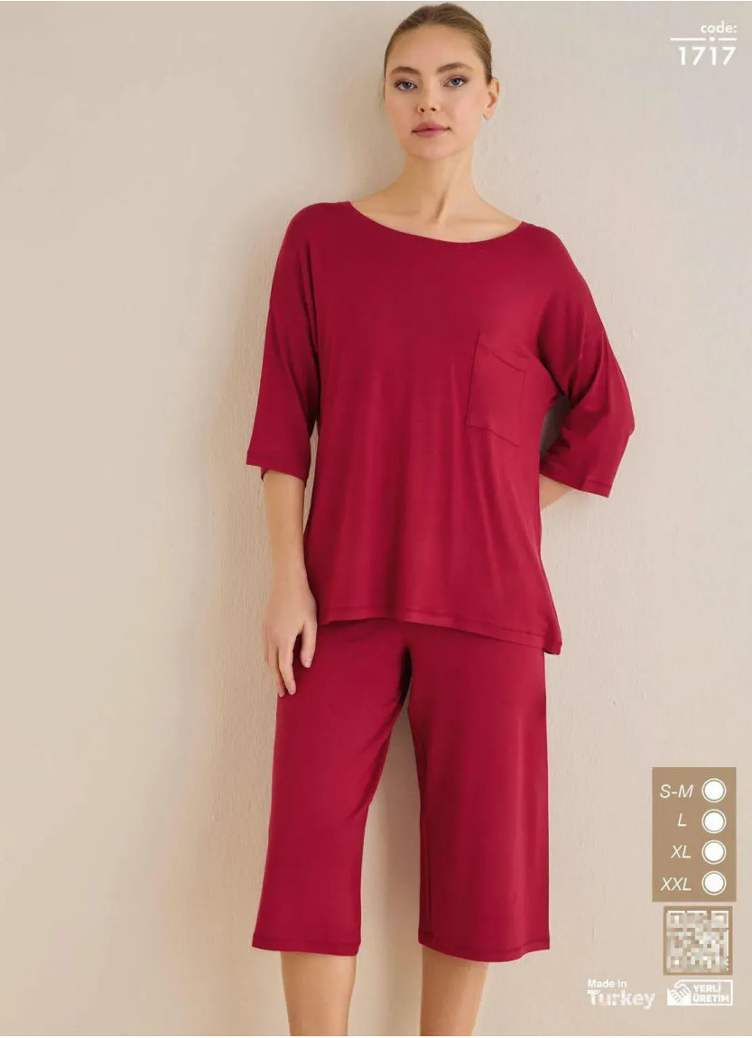Seamlife 1717 Viscose Capri Homewear Set (SM+L+XL+XXL) — Turkish textile wholesale