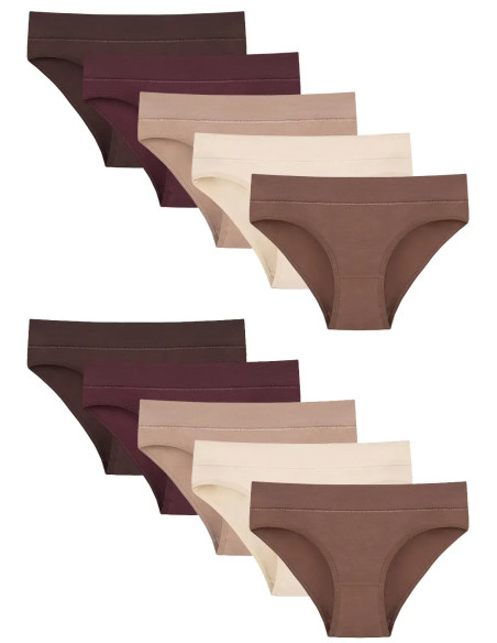 Donella 1871PD27 Assorted 10-Pack Women's Briefs — factory-direct from Turkey
