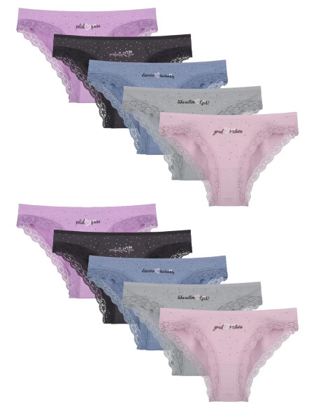 Donella 1971PB245 Assorted 10-Pack Women's Briefs — wholesale from Turkey
