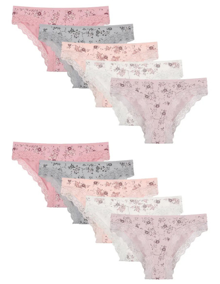Donella 198149 Assorted 10-Pack Women's Briefs — Turkey wholesale collection