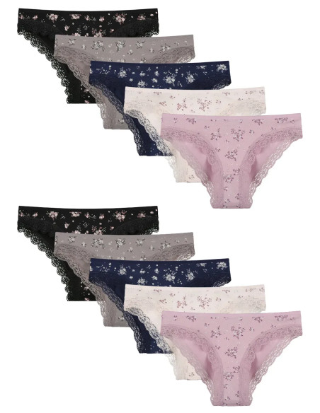 Donella 198150 Assorted 10-Pack Women's Briefs — direct Turkish factory supply