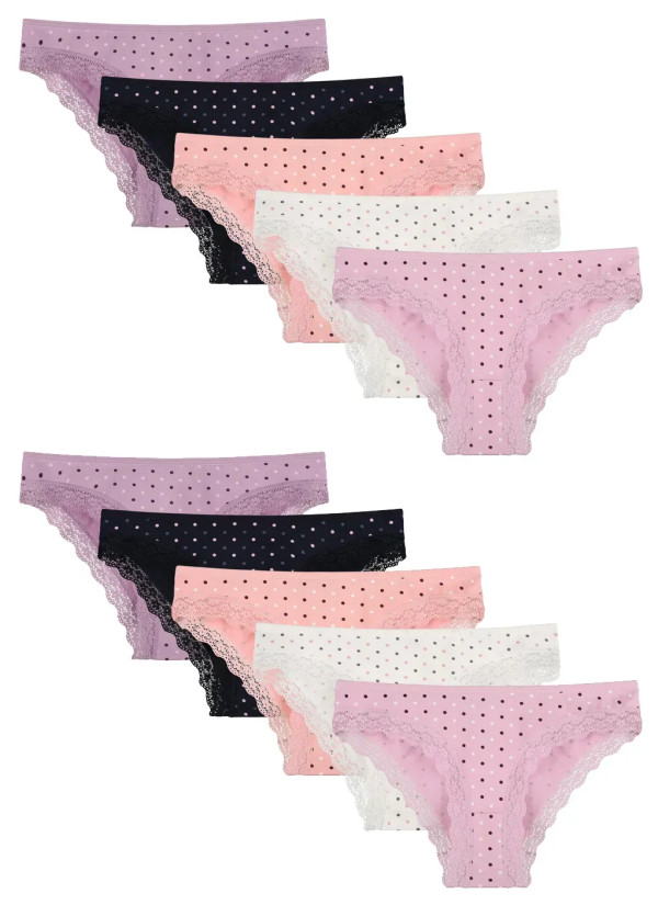 Donella 198152 Assorted 10-Pack Women's Briefs — Turkish factory wholesale