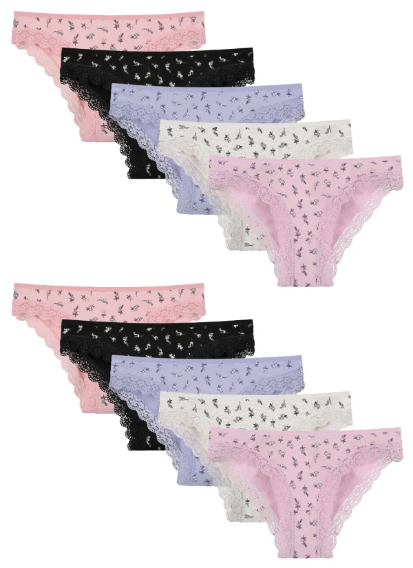 Donella 198156 Assorted 10-Pack Women's Briefs — wholesale from Turkey
