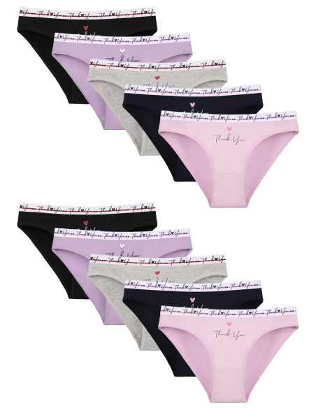 Donella 2171PB211 Assorted 10-Pack Women's Briefs — factory-direct from Turkey