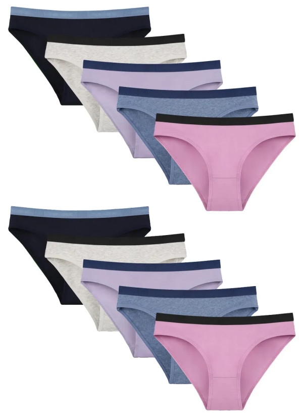 Donella 2171PD21 Assorted 10-Pack Women's Briefs — wholesale for boutiques