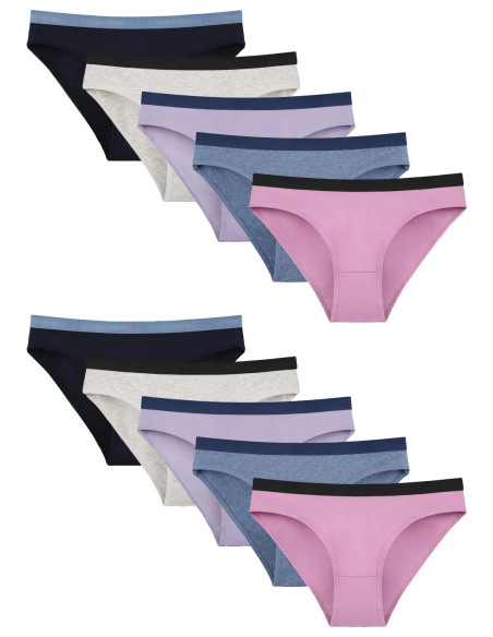 Donella 2171PD21 Assorted 10-Pack Women's Briefs — wholesale for boutiques