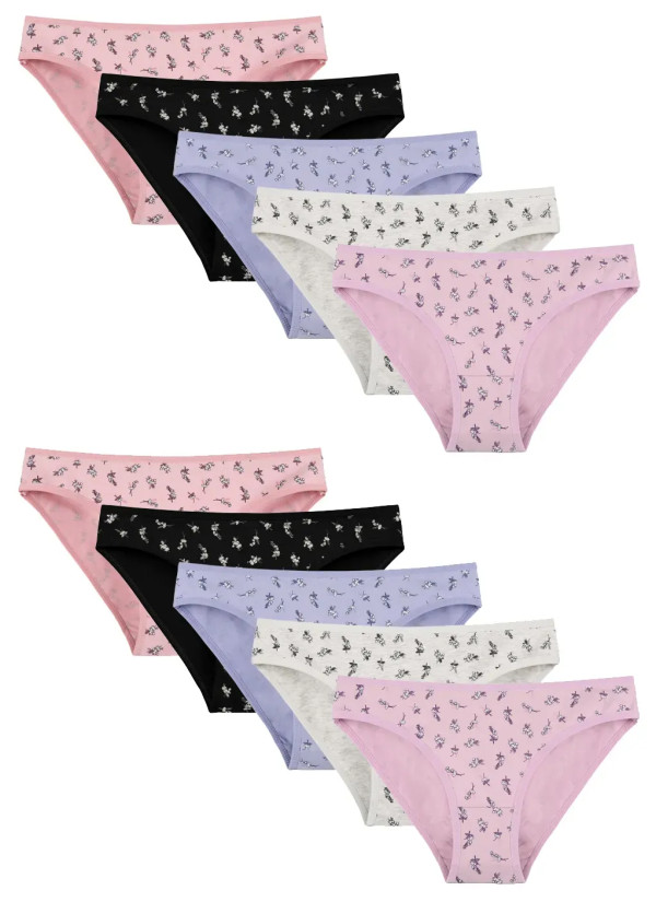 Donella 218149 Assorted 10-Pack Women's Briefs — Istanbul wholesale supplier