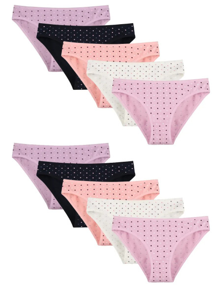 Donella 218152 Assorted 10-Pack Women's Briefs — factory-direct from Turkey