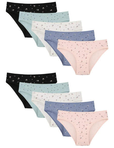 Donella 221301 Assorted 10-Pack Women's Briefs — Turkish factory wholesale