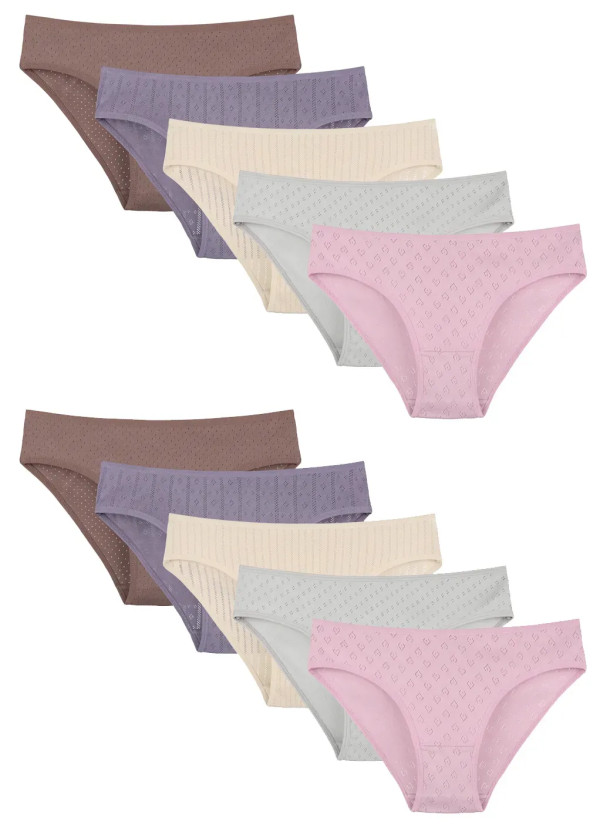Donella 2240P Assorted 10-Pack Women's Briefs — Turkey wholesale collection