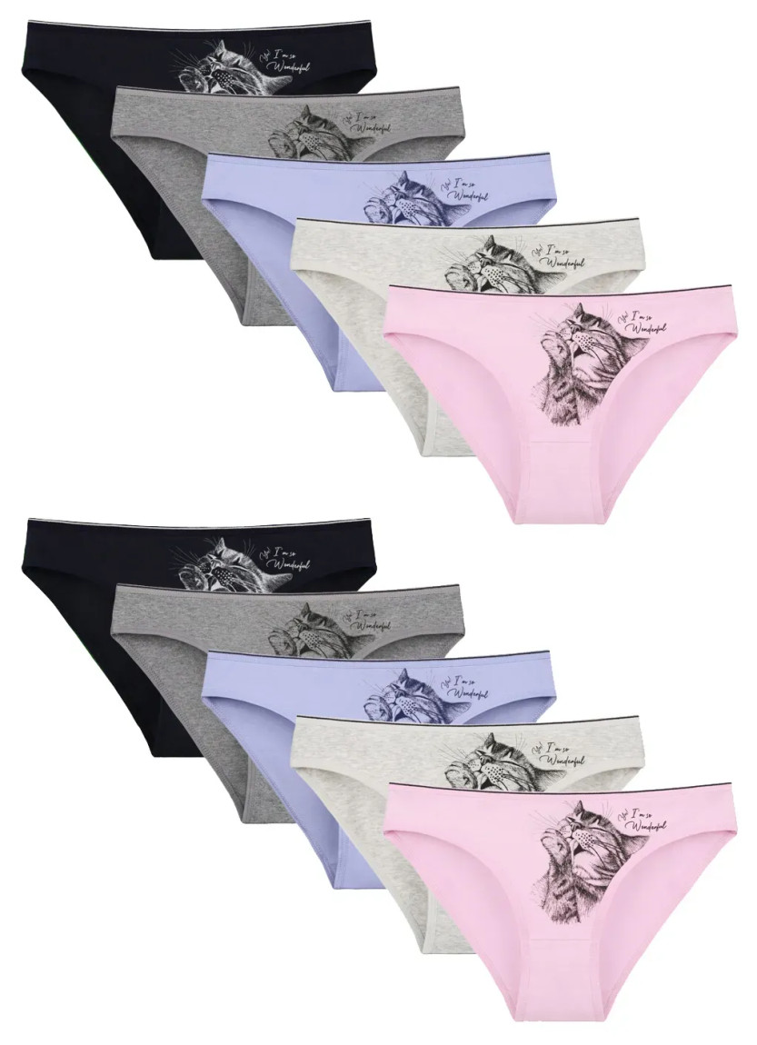 Donella 2271PB199 Assorted 10-Pack Women's Briefs — direct Turkish factory supply
