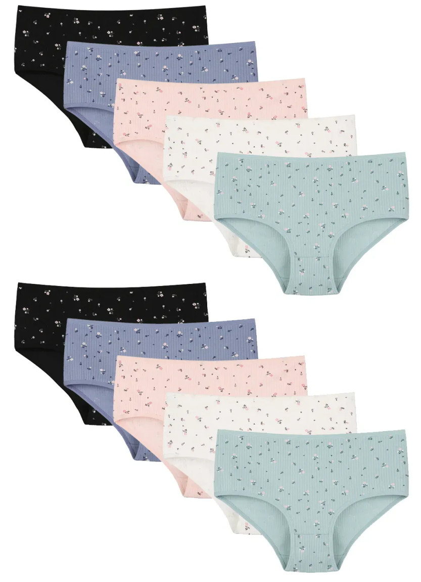 Donella 251301 Assorted 10-Pack Women's Briefs — Turkish textile wholesale