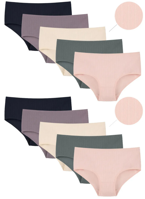 Donella 2528P Assorted 10-Pack Women's Briefs — factory-direct from Turkey