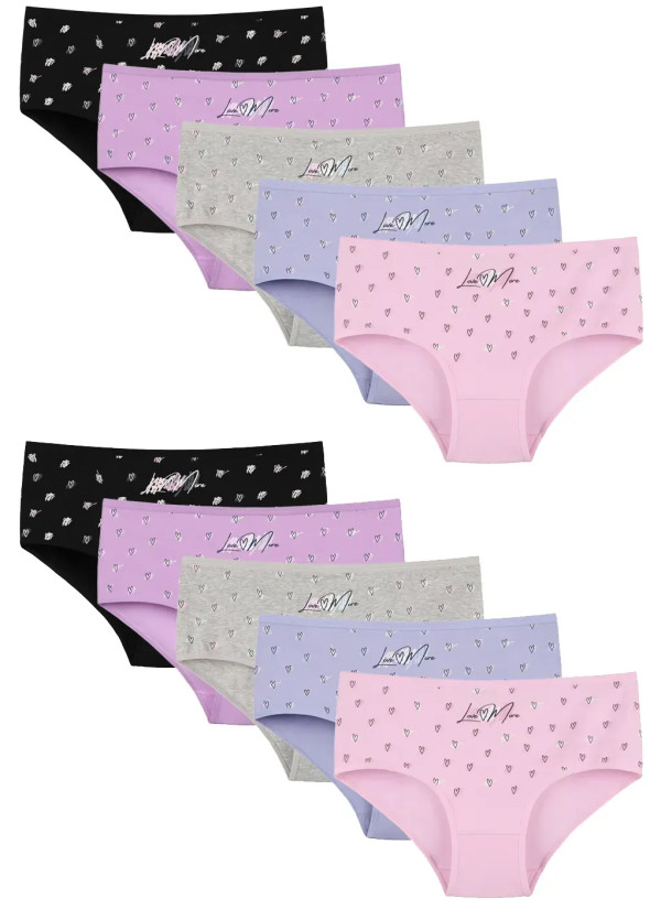 Donella 2571PB217 Assorted 10-Pack Women's Briefs — wholesale from Turkey