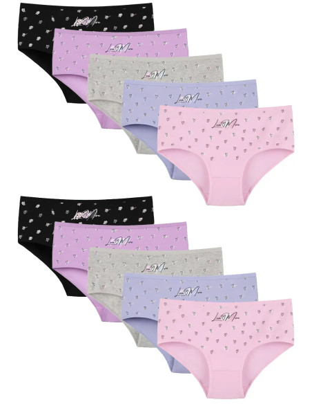 Donella 2571PB217 Assorted 10-Pack Women's Briefs — wholesale from Turkey