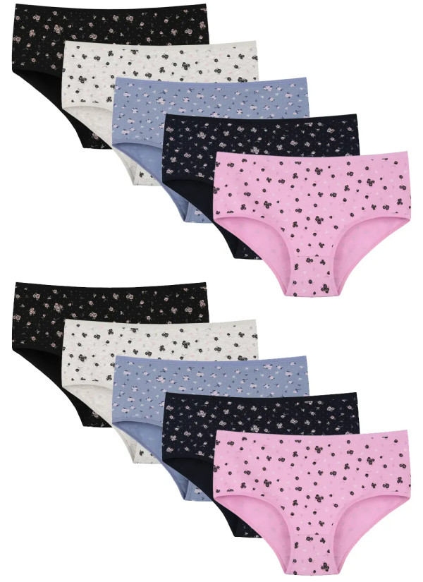 Donella 258141 Assorted 10-Pack Women's Briefs — Turkish textile wholesale
