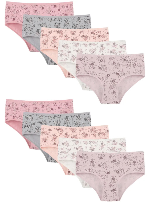 Donella 258149 Assorted 10-Pack Women's Briefs — Istanbul wholesale supplier