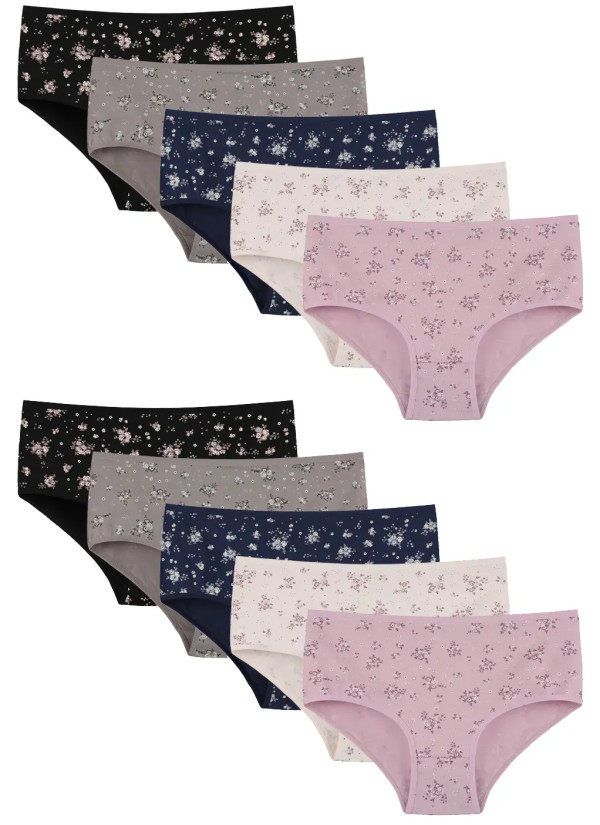 Donella 258150 Assorted 10-Pack Women's Briefs — factory-direct from Turkey