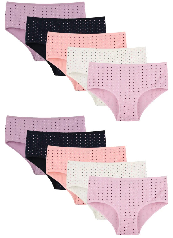 Donella 258152 Assorted 10-Pack Women's Briefs — direct Turkish factory supply