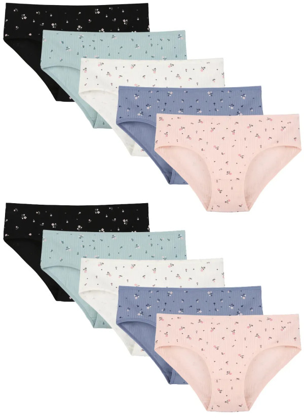 Donella 311301 Assorted 10-Pack Women's Briefs — factory-direct from Turkey