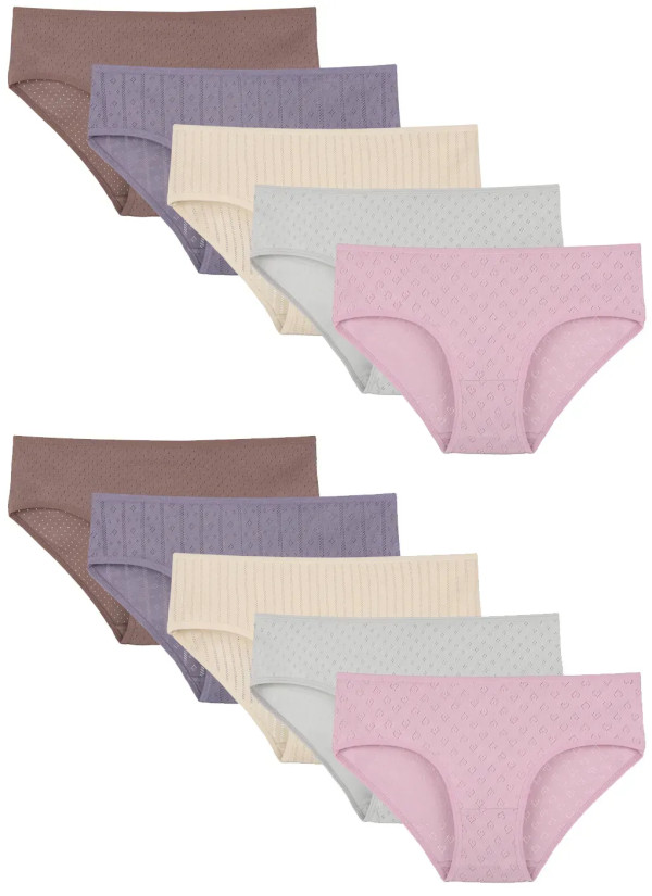 Donella 3140P Assorted 10-Pack Women's Briefs — Turkey wholesale collection